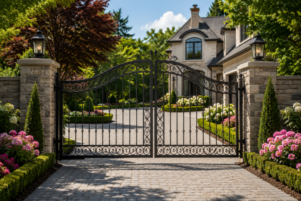 How Do Custom Driveway Gates Enhance Your Home's Curb Appeal